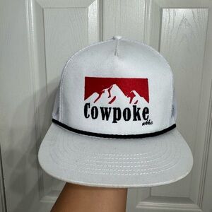 Cowpoke White and Red Trucker Hat